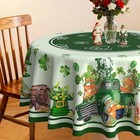  Tablecloth Round 60 Inch  Green St Patrick s Day 60   round  St Patricks Day