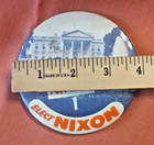 Vtg 1968 Lg 4  Political Campaign Pin-back Button  elect Nixon Not For Sale 