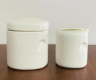 Sori Yanagi Milk Pitcher   Sugar Pot Set Ceramic Series White Vintage Oop Vhtf