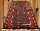 Geometric Tribal Vintage Handmade Wool Area Rug Oriental Carpet 4 X 7 3 9 X 7 3