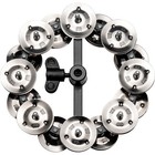 Meinl Headliner Hi Hat Tambourine Steel Jingles Black 2 Row