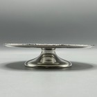 Antique Silver Plated Cake Stand Art Deco C1930 Vtg Engine Turned Afternoon Tea
