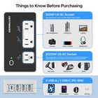 Universal 2000w Step Down 220v To 110v Travel Voltage Converter With Usb C Ports