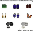 Vintage Salt And Pepper Shakers  green  Large 