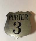 Railroad Railway Train Porter Badge Pin Vintage Metal 1 5 
