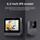 2 4g Wireless Smart 4 3  Ips Screen Intercom Video Doorbell Camera Monitor Home