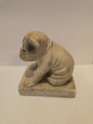 Vintage V  Colby Chalk Ware Boxer Puppy Dog Figure Nobody Loves Me 1917 Pup A4