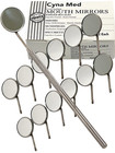 New Premium 12 X Dental Mouth Mirror Heads Cone Socket  5 Plain   Free Handle 