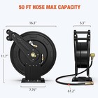 Heavy Duty 3 8  X 50 Ft Retractable Pressure Washer Hose Reel  4000psi Hose