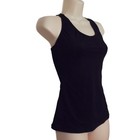 Baltogs Adult S Black Racer Back Dance Top Shirt Front Lined Activewear Sports