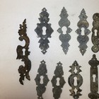 Lot Metal Antique Hardware Keyhole Cover Escutcheon Keyhole Plate 17pcs   4 C5