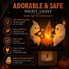 Mxxt Ghost Campfire Night Light  Plug-in 3 54 X 4 4 Inches  White Ghost 2