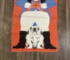 Nos Ulster Linen Tea Towel  wall Art John Bull Bulldog Union Jack Uk England