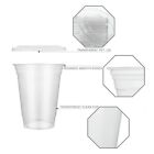 100 Set Clear Plastic Cups With Lids Disposable Ice Coffee Cups Drinking Cups