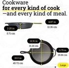 Lodge Cast Iron 3 Piece Seasoned Skillet Set  set 8  10 25   12 Inches 