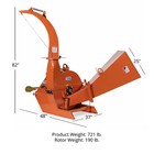 Titan Attachments 3 Point Wood Chipper  Pto Driven For Tractors Up To 70hp