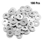 100pcs M6 Stainless Steel Flat Washers 16mm Od 6mm Id 1 5mm Thick