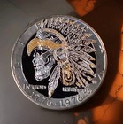 Hobo Nickel Hand Carved Original By J m Tarantula Kennedy As Dead Aztec Gold