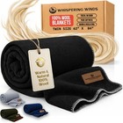 Soft   Warm 100  Wool Blanket - Thick Twin Size 62 x84  For Bed  Couch  Camping