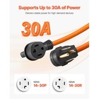 25 Ft Dryer Extension Cord 4-prong Nema 14-30p To 14-30r Dryer Cord 30a