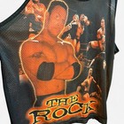 Rare Vintage Wwf Attitude The Rock Mesh Shirt Black Orange Official Wrestling