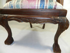 Antique Chair Salesman Sample Child Miniature Chippendale Carved Walnut Repaired
