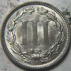 1870 3cn Three Cent Nickel  Attractive Uncirculated Example 