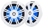 Kicker 51km604wl Km60 6 5  White Marine Boat Speakers W rgb Led s   Backpack