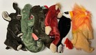 Ty Beanie Babies 6 Pc Lot All With Tags Cheeks Trumpet Schweetheart Scaly Lizard