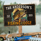 Personalized Fishing Lodge Sign Man Cave Lake House Decor Gift Dad 108122002078