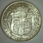 1916 Great Britain Silver 1 2 Crown Coin Extra Fine au Circulated George V
