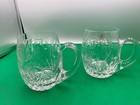 Pair Of Rogaska Crystal Gallia Beer Mugs 20 Oz