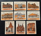 Travelstamps  1961 Russia Matchbox Labels Set Of 9 Complete - Museums Of Moscow