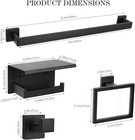 Bathroom Towel Bar Holder Set Matte Black 5-piece Bathroom Hardware  Brand New