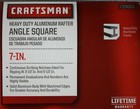 Usa Made Craftsman Aluminum Right Angle Speed Square 7  Rafter Square New  39601
