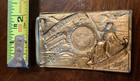 Us American Legion Brass Belt Buckle Tank Paratrooper Beach Landing Rifler Scene