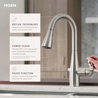 Moen Essie Spot Resist Stainless Pulldown Sprayer Kitchen Sink Faucet Set With M