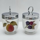 Royal Worcester Egg Coddler Set Pair Porcelain England Set Of 2
