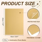 3 Pcs 6x8 Inch Sublimation Blanks  Aluminum Sublimation Metal  Dark Gold