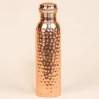 100  Pure Copper Water Bottle Hemmered Handmade For Health Benefits