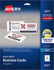Ink-jet Printer White Business Cards  28371 