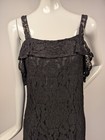 Elegant Vintage 1930   s Long Black Lace Dress W Train - As Presented