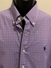 Polo Ralph Lauren Performance Long Sleeve Dress Shirt  Size Lg  Color Purple