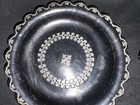 Pair Of Antique Victorian Papier Mache Silver Inlaid Coasters Plates