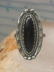 Navajo Ring Long Onyx Size 6 5 Sterling Silver Women Girls Signed Ly