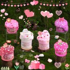 6-pack Pink Slime Kit For Kids Cloud  Butter   Clear Crystal Slime Set With 8 Cu