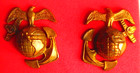 Usmc Enlisted Eagle Globe   Anchor Droop Wing Made In England Collar Devices  Nr