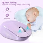 Leadsail Wireless Mouse For Laptop - 2 4g Silent Cordless Usb Slim Purple 