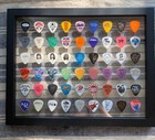 11  X 14  Clear Guitar Pick Display Horizontal Holds 54 Picks- Frame Included