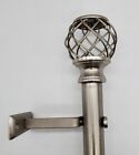 Emilia Cage 1  Adjustable Curtain Rod - Brushed Nickel  Two Sizes